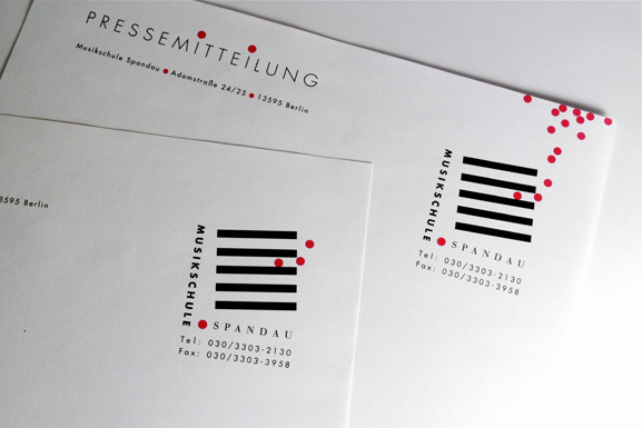 Logo und Briefpapier Musikschule Spandau