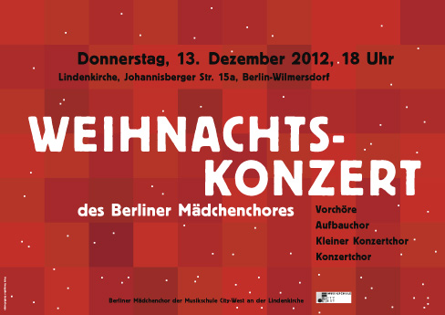Plakat Weihnachtskonzert Berliner Mädchenchor