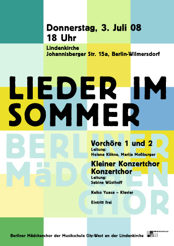 Plakat Sommerkonzert Berliner Mädchenchor