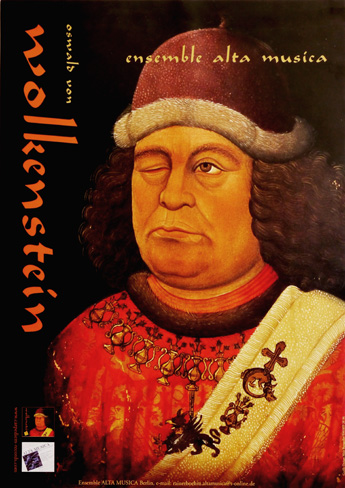 Plakat zu CD-Release "Oswald von Wolkenstein" - Ensemble Alta Musica